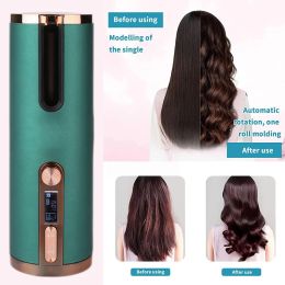 Irons Wireless Automatic Hair Curler Automatic Hair Curler Curling Cable Usb Stick Heating Charging Hair Rotating Ceramic With Ir W0D1