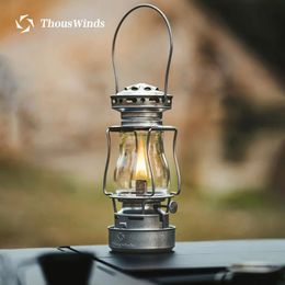 Thous Winds Twilight Camping Lantern Outdoor Portable Camping Light Retro Emotion Oil Lamp Picnic Backpack Tent Camping Supplies 240407