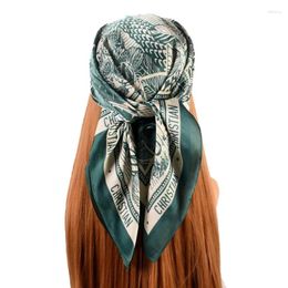 Scarves 2024 Fashion Imitated Silk Scarf Ladies Outdoor Print Luxury Neck Hair Decorate Headband Small Kerchief Soft Wrap