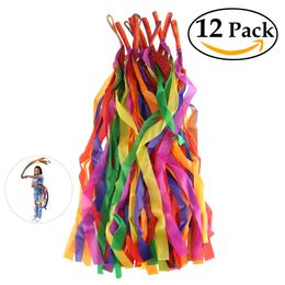 Ribbon Rainbow Dance Ribbons Streamers Gymnastics Strip Kids Coloured Set Decorations Sticks Sensory Dancer Wand Gymnastic 240321