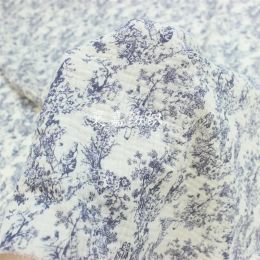 Fabric 10MX135CMNordic Retro Small Floral Cotton Double Gauze Crepe Home Clothes Pyjamas Fabric By The Yard Sewing Accessories