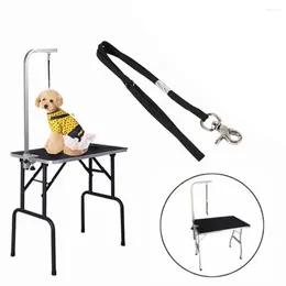 Dog Collars Durable Adjustable Restraint Rope Harness Animal For Grooming Table Arm Bath Noose Loop Dogs Leash Nylon Lock Clip