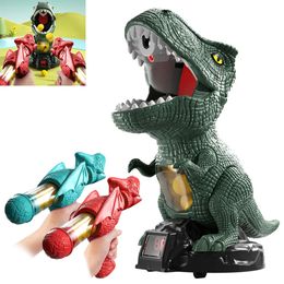 Shooting Dinosaur Toys with Air Pump Gun Movable Target Game Gifts Hungry for Kids Children 240321