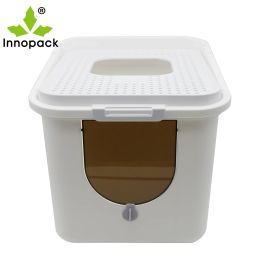 Boxes Top Entry Cat Litter Box Hot Sale Big Capacity with Baffle Splash Proof