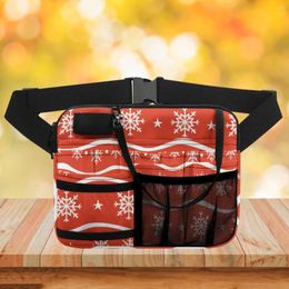 Waist Bags Snowflake Red Care Waistpack Outdoor Portable Adjust Shoulder Fanny Pack Custom Design Zipper Organiser Sac De Luxe Femme