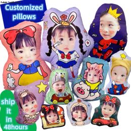 Pillows Personalised Custom Pillow Photo DIY Humanoid Cushion Couple Toys Dolls Stuffed Boyfriend Doll Lifesize Picture Cushion baby