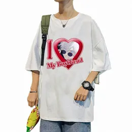 kawaii Satoru Gojo Tshirt Fi Summer Casual Tops Short Sleeve Women Men T-Shirt Gift Streetwear Size XS-4XL 286f#