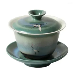 Teaware Sets Cover Teacup Jingdezhen Tea Set Making Device Hand Painted Overglazed Color Figure Sancai Cup With Large Bowl