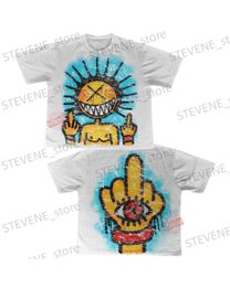 Men's T-Shirts Harajuku oversized graphic t shirts for men strtwear all cotton shirts Couples y2k tops 2024 new men clothing anime clothes T240325