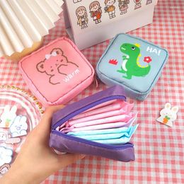 Storage Bags Portable Bag For Sanitary Napkin Pads Cartoon Girls Physiological Period Tampon Organiser