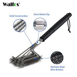 Brushes Walfos High Quality Grilling Cleaning Brush Bbq Tool Clean Brush Stainless Steel Brushes Bbq Tools