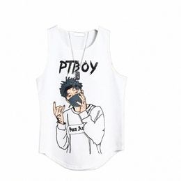 2021 Summer New Men's Tank Tops Fi Streetwear Print Hip Hop Sleevel Tank Top Men Casual Men Clothing Loose Men Tank Tops p7qU#