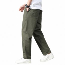 mens casual Cargo Cott Pants Men Pocket Loose Straight Pants 2023 Autumn New Male Brand Clothing Jogger Sports Work Trousers O89e#