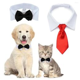 Dog Apparel Fabric Adjustable Necklace For Small Medium Kitten Puppy Collar Pet Costumes Cat Bow Tie