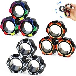 Relieves Toy Decompression Reducer Ring Magnetic Amqsd Toys Fidget Great For D Finger Rings Autism Anxiety Color2 Training Toptrimmer C Jluv