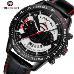 Wristwatches FORSINING Automatic Mechanical Men Wristwatch Military Army Sport Male Clock Top Calendar Waterproof Man Watch