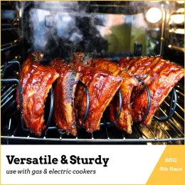 Meshes BBQ Rib Rack Stainless Steel Stand Barbecue Steaks Racks Chicken Beef Ribs Grill Holder Gas Oven Roaster Smoker Tools NonStick