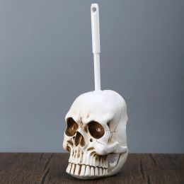Brushes Creative Skull Cranium Toilet Base Brush Holder WC Bathroom Accessories Freestanding Toilet Storage Skulls Decor M6CE