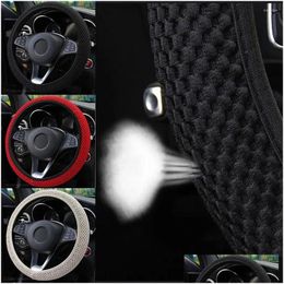 Steering Wheel Covers Ers Protective 36-38Cm Car Accessories Stereo Mas Mesh Breathable Er Drop Delivery Automobiles Motorcycles Inter Ot7Xz