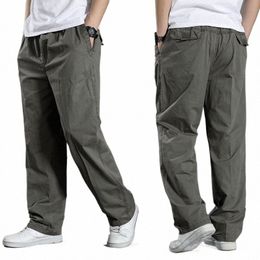 men's Cargo Pants Spring Cott Black Work Pants Large Size New Summer Casual Climbing Joggers Sweatpants Man Autumn Trousers C3oE#