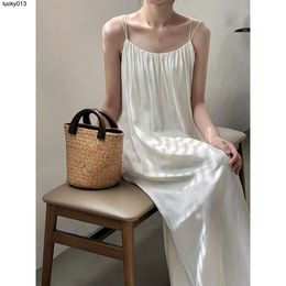 Yan Shuang Korean Version Simple Drape Suspender Dress Spring/summer New Style Stylish Pleated Long Skirt