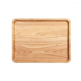 Tea Trays Wooden Fruit Tray Rectangular Cup Storage For Home Lightweight Wear-resistant Serving Ideal Cups