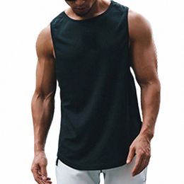 mens Fitn Tank Tops Quick Dry Sports Training Muscle Vest Running Fitn Sleevel Singlet Yoga Bodybuilding Undershirt a8hl#
