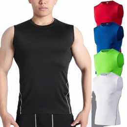 new Men Tank Tops Quick-Dry Fitn Mens T-shirts Sleevel O-Neck Man Bodybuilding Muscle T shirt for Male Tank Tops S-5XL a1Gc#