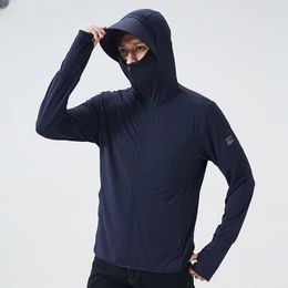 Summer UPF 50 UV Sun Protection Skin Coats Detachable Hat Ultra-Light Sportswear Hooded Outwear Men Windbreaker Casual Jackets 240314
