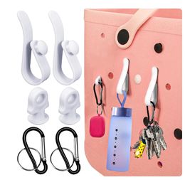 3Pcs Inserts Hooks Accessories for Bogg Bag Insert Charm Cup Holder Connector Key Holder Compatible with Rubber Beach Totes Bag