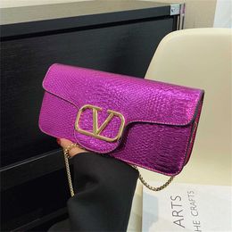 24% OFF Designer bag 2024 Handbags Elegant handbag snake scale texture one shoulder womens three-dimensional stylish simple and mature fashion