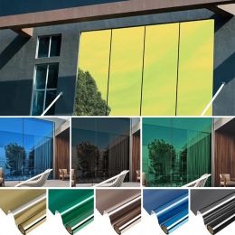 Films Self Adhesive Mirror Window Film Sunscreen Vinyl Glass Tinting for Decoration UV Protection Glass Sticker Solar Window Shades