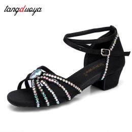 shoes New Diamond Latin Dance Shoes Professional Dance Shoes Low Heels Girls Kids Dance Shoes Women's Dancing shoes for salsa ballroom