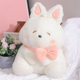 2024 Hot Sale Wholesale Cute Bow Small White Rabbit plush Toys Children's Games Playmates Holiday Gifts Room Decor Holiday Gifts