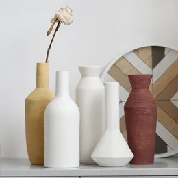 Vases Modern Morandi Ceramic Vase Accessories Art Home Livingroom Desktop Furnishing Crafts Office Coffee Table Figurines Decoration