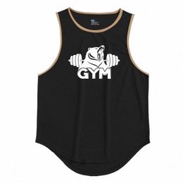 printing Summer Quick-Drying Sports Vest Men Fitn Sleevel Shirt Breathable Fitn Sports Vest Undershirt Gym Running Vest D91y#