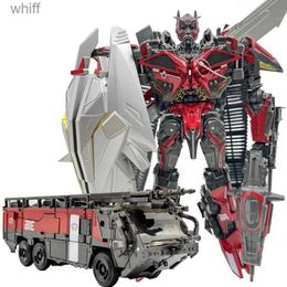 Action Toy Figures BAIWEI 18CM New Transformation Animation Action Picture Toy Boy Cool Fire Truck Beautiful Spray Painting Robot Model Number SS61 TW-104C24325