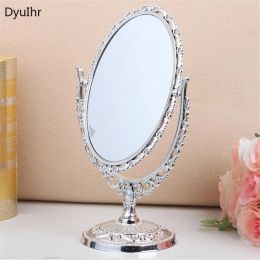 Mirrors DyuIhr European style simple doublesided vertical makeup mirror home decor removable living room bedroom dormitory table mirror