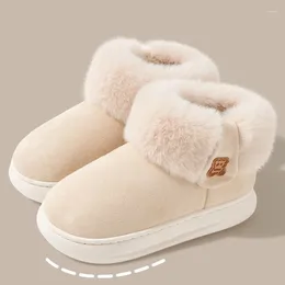 Casual Scarpe da neve da donna 418 Stivali pelosi in pelle scamosciata calda 2024 Suola morbida invernale Confortevole luce esterna Fondo spesso Coppie Stivale corto