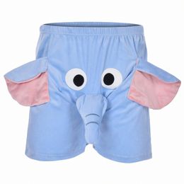 men Shorts A Fun Elephant Boxer Novelty Shorts Humorous Underwear Prank Gifts For Men Animal Themed Boxers Shorts Summer N0BF#