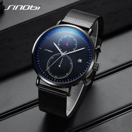 SINOBI New Men Watch Brand Business Watches For Men Ultra Slim Style Wristwatch JAPAN Movement Watch Male Relogio Masculino285s