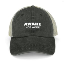 Ball Caps AWAKE NOT WOKE Cowboy Hat Military Tactical Cap Luxury Man Brand Hood Sun Hats For Women Men's