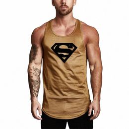 brand Mesh Gym Mens Tank Top Fitn Workout Fi Casual Stringer Undershirt Singlets Sleevel Shirts Bodybuilding Vest X4vy#