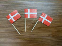 Accessories 300 Pcs Pack Denmark Toothpick Flags Paper Food Picks Dinner CakeToothpicks Cupcake Decoration Fruit Cocktail Sticks For Party