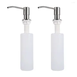 Liquid Soap Dispenser 2 Pcs Pump For Kitchen Sink Detergent Stainless Steel Hand