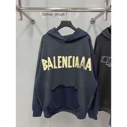 designer hoodie balencigs Fashion Hoodies Hoody Mens Sweaters High Quality 24SS B Home High Quality Yellow Tape Printed OS Loose Fit 0FZN