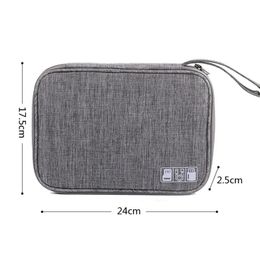 2024 PORTABLE DIGITALALS Organizer Bag Multifunction Holder Headphone Mobiltelefon Datakabel U Disk Charger Storage Bag Kit Påsar Ny