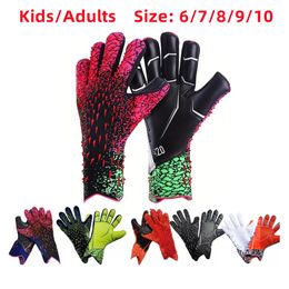Latex Football Goalkeeper Gloves Thickened Professional Protection Kids Adult Soccer Sports Goalie Glove 240318