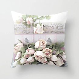 Pillow Throw Pillowcase Luxurious Floral Print Covers Soft Wear Resistant Pillowcases For Bedroom Decor Easy To Maintain