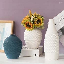 Vases European-style Ceramic Vase Colour Water Flower Pot Living Room Bedroom Arrangement Container Desktop Home Decoration